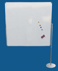 BROXO Whiteboard 1850x1200 mit XTL-Alugestell+Tellerfuß Links